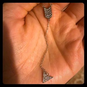 Sterling silver arrow necklace